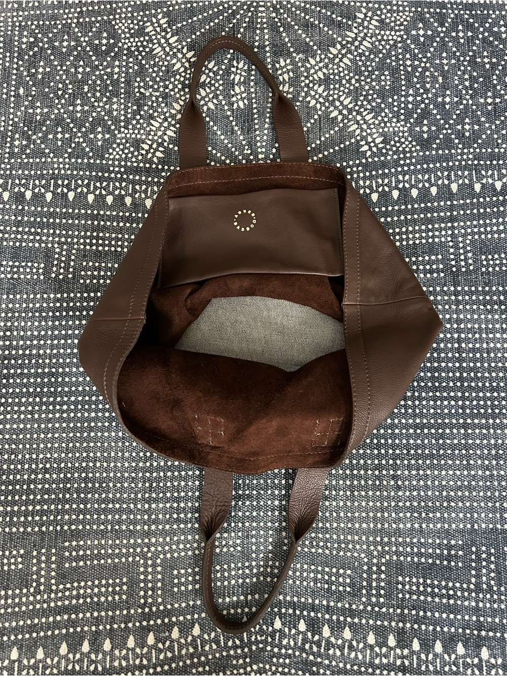 Agnes Baddoo CarryAll Tote Bag in Chocolate, Small - Picture 4 of 5